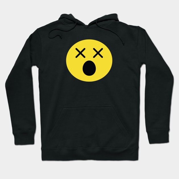 Face with Crossed-Out Eyes Hoodie by TheMeddlingMeow